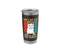 Only My Cat Knows Me So Well Vintage American Wireh Cat Gobelet isotherme en acier inoxydable double paroi