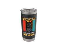 Only My Cat Knows Me So Well Vintage Bombay Cats Lover Gobelet isotherme en acier inoxydable double paroi