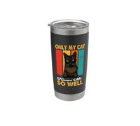 Only My Cat Knows Me So Well Vintage Tonkinese Cats Lover Gobelet isotherme en acier inoxydable double paroi