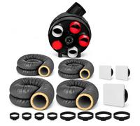 ONLYDUCT Kit VMC Complet Prêt à Poser - Groupe Vortice PENTA + 4 Gaines Isolées 6 m (2×Ø80, 2×Ø125) + 3 Bouches Design + 8 Colliers - Simple Flux Autoréglable