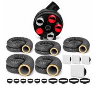 ONLYDUCT Kit VMC Complet Prêt à Poser - Groupe Vortice PENTA + 5 Gaines Isolées 6 m (3×Ø80, 2×Ø125) + 4 Bouches Design + 10 Colliers - Simple Flux Autoréglable