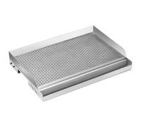 onlyfire 45x32 cm Plancha Antiadhésive en Inox pour Barbecue à Gaz | Revêtement Antiadhésif Hybride en Céramique, Plaque Plancha pour BBQ à Charbon et Cuisinière, Plaque de Cuisson avec Graisse