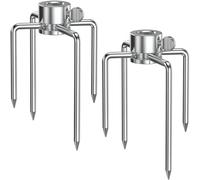 onlyfire 6003 Fourchettes pour Tourne Broche, 4 Dents, 2 Pièces | Griffes pour Broche Barbecue, Ouverture 14 mm, pour Tiges Carrées 8 et 10 mm, Hexagonales 12 mm, Rondes jusqu’à 13 mm