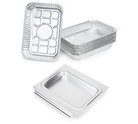 onlyfire Barquette Aluminium, avec 15pcs Plateau Jetable, 25 × 22,7 × 3,2 cm, pour les Barbecues à Gaz Weber Spirit II E210, S210, E220, S220 et Spirit II E310, E320, E330, S310, S320, S330