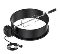 Onlyfire BRK-6009 Tournebroche Rôtisserie Pour Weber 47 cm Barbecue Charbon Bouilloire Grills Compact, Noir