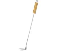 onlyfire Flam Tisonnier Cheminée, Racloir Cendre en Acier Inoxydable avec Manche en Bois, Accessoires Cheminé pour Gril de Cheminée et Kamado, Four à Pizza