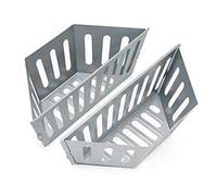 onlyfire Grand Paniers à Charbon pour Kettle 57 et 67 cm, Char-Basket pour Chaleur Directe et Indirecte, Accessoire pour Barbecue à Charbon Weber et Napoleon 22 et 26 pouces, Acier Galvanisé, 2 pièces
