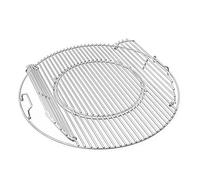 onlyfire Grille Barbecue, Ø 54,5 cm, Grille de Cuisson avec Poignée, INOX, Double Ouverture, Grille Amovible pour Pierres à Pizza, Poêle à Frire, pour Weber 57 cm Barbecue à Charbon de Bois