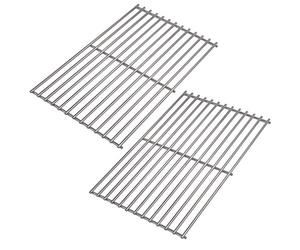 onlyfire Grille de Cuisson de 41,5 x 27,6 cm pour Barbecue à Charbon et Gaz | 2 Grilles de BBQ en Acier Inoxydable pour Barbecues Tepro Toronto et Autres, Faciles à Nettoyer
