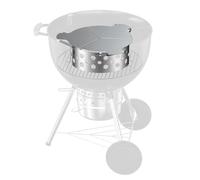 Onlyfire Kit de Fumage en Acier Inoxydable pour Barbecue Weber 57 cm, Boîte à Charbon avec Réflecteur de Chaleur pour Chauffage Indirect, Accessoire pour Weber Kettle et Barbecue de Taille Similaire