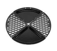Onlyfire Kit de Grille & Plancha en Fonte pour Weber 57 cm, Revêtement Antiadhésif, avec Lève-grille, Accessoire pour Barbecue Weber Kettle et Smokey 57 cm