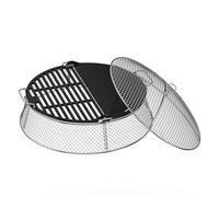 Onlyfire Kit de Pare-étincelles en INOX pour Bonfire et Summit 19.5 Pouces, Pare-Feu avec Plaque de Cuisson et Grille de Cuisson pour Braséros, Accessoire pour Solo Stove Bonfire et Summit 49.5 cm