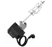 onlyfire Kit de Rôtisserie Tournebroche en Acier Inoxydable pour Barbecue à Gaz Weber Spirit I/II 200/300 Series, avec Electrique Moteur 220-240V et 2 Pince à Viande
