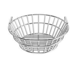 onlyfire Panier à cendres en charbon de bois pour œufs verts de taille moyenne, support de charbon de bois en acier inoxydable avec poignées, accessoires de barbecue pour une meilleure circulation de