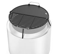 onlyfire Plancha de Cuisson en Fonte pour Solo Stove Bonfire 19,5” Foyer, Antiadhésif Ronde Plancha avec Amovible Support et Poignée, Plaque de Gril pour Barbecue, Viande, Légumes, Grille de Cuisson
