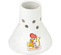 onlyfire Rôtissoire à Poulet en Céramique, Support de Poulet pour Canette de Bière, Gril à Poulet avec Récipient à Arôme, Accessoires de Cuisson pour Grill Four ou Fumoir