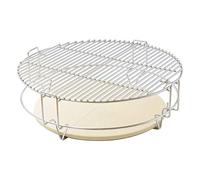 onlyfire Système de Grilles de Cuisson pour Large BGE et Kamado Joe Classic Joe, Accessoire pour Barbecue en Céramique Kamado de 46 cm, Grille Réglable en Hauteur avec Déflecteur de Chaleur