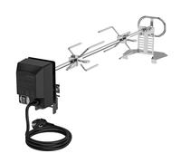 onlyfire Tourne Broche Électrique 73 cm avec Support pour Barbecue à Gaz | Rôtissoire Universelle avec 2 Fourchettes à Viande, Moteur 4W, 220-240V, Poids Maximal 15kg