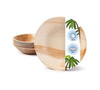 onlyleaf Palmware Haute qualité d'assiette en feuille de palmier I 50 pièces d'assiettes ronds du feuille palmier Ø15 cm I Bio jetable vaisselle pour fête rapidement décomposable