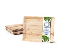 onlyleaf Palmware - Plateau de service gastro du palmier I écologique - stable - décoratif I Plaque de service et gâteau jetable, Ustensiles pour fête I 100 x gastro plateaux 32,5 x 27 cm