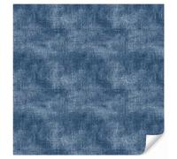 OnlyWow© Papier Peint Vinyle 260x260 cm Pour Chambre Salon Cuisine Mural Wallpaper Toilette Moderne Déco Papiers Peints Lin - Texture - Motif - Denim - Rustique