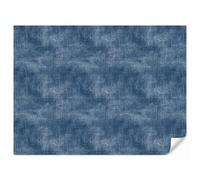 OnlyWow© Papier Peint Vinyle 350x260 cm Pour Chambre Salon Cuisine Mural Wallpaper Toilette Moderne Déco Papiers Peints Lin - Texture - Motif - Denim - Rustique