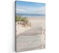OnlyWow© Poster De Jardin 40x60 cm Original Mur Tableau Decoration Murale Balcon Peinture Tableaux Terrasse Impression Art Mural Deco Décoratif Muraux Plage - Sentier - Dunes - Mer - Été