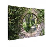OnlyWow© Poster De Jardin 90x60 cm Original Mur Tableau Decoration Murale Balcon Peinture Tableaux Terrasse Impression Art Mural Deco Décoratif Muraux Forêt - Pierres - Vue - Chemin