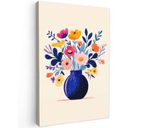 OnlyWow© Toile Extérieur 40x60 cm Original Mur Tableau Decoration Murale Peinture Tableaux Impression Art Mural Deco Décoratif Muraux Vase - Fleurs - Bouquet