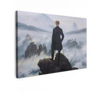 OnlyWow© Toile Extérieur Original Mur Tableau Decoration Murale Peinture | 90x60 cm - Tableaux Impression Art Mural Deco Décoratif Muraux Maîtres anciens - Caspar David Friedrich