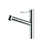 Ono KWC match0 10151033000FL orientable, bec extractible, flexibles de raccordement, saillie 220 mm, chromé