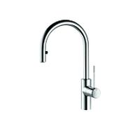 Ono KWC match0 10151102000FL orientable, bec en U extensible, tuyaux de raccordement, saillie 200 mm, chromé