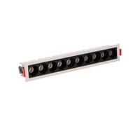 ONSSI Spot de Plafond LED 20W 2200lm, Downlight LED Rectangulaire Encastrable, Plafonnier à Longue Bande pour Salon et Couloir (Blanc Chaud, 3000k)