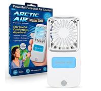 Ontel Arctic Air Ventilateur portable de poche avec technologie Hydro-Chill 3 vitesses rechargeable sans fil avec béquille intégrée