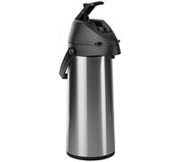 Onvaya® Airpot Bouteille à pompe, Bouteille isotherme, Distributeur de boisson, Acier inoxydable mat, Cafetière, Double paroi, 1,8 l