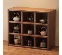 Onxyrbyte Présentoir à Tasses Mural en Bois,Présentoir De Théière en Bois Vintage,Étagère Murale pour Exposer des Services à thé,Étagères Flottantes Multi-emplacements,pour Cuisine,Salon