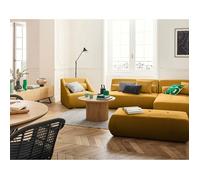 Best mobilier Canapé modulable d'angle droit Lisa Design 5 places velours Jaune