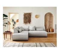 Onyx - canapé modulable d'angle gauche 5 places - en tissu - Gris clair