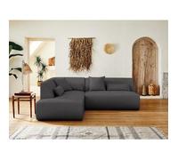 Onyx - canapé modulable d'angle gauche 5 places - en tissu - Gris foncé