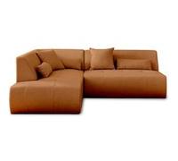 Onyx - canapé modulable d'angle gauche 5 places - en tissu - Rouille