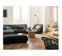 Best mobilier Canapé modulable d'angle Onyx 5 places en velours côtelé Gris foncé