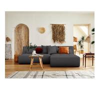 Onyx - canapé modulable d'angle réversible 4 places - en tissu - Gris foncé