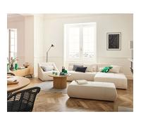 Onyx - canapé modulable d'angle réversible 4 places - en velours côtelé - Beige