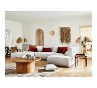 Onyx - canapé modulable panoramique d'angle droit 7 places - en tissu - Gris clair