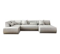 Onyx - canapé modulable panoramique d'angle gauche 7 places - en tissu - Gris clair Gris clair G