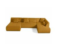 Lisa design canapé modulable Onyx - Jaune velours