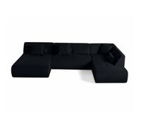 Lisa design canapé panoramique Onyx - Noir