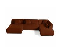 Lisa design Onyx canapé panoramique modulable - Terracotta
