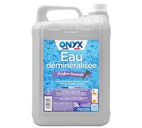 Onyx - Eau Déminéralisée - Fer à Repasser, Lisseur à Vapeur, Décolleuse à Papier Peint, Auto - 100% d’Ingrédients d’Origine Naturelle - Fabrication Française - 5L - Parfum Lavande