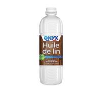 Onyx - Huile de Lin pour Bois - 100% Graines de Lin - Protection, Rénovation et Entretien Bois Extérieurs et Sols Poreux - Fabrication Française - 1L